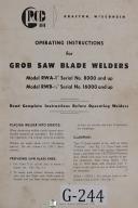 Grob-Grob Operators Instruction Parts List RWA-1 RWB-1/2 Saw Blade Welders Manual-RWA-1-RWB-1/2-01